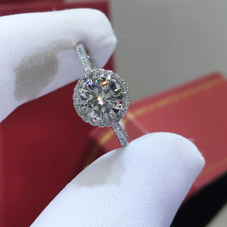 【#03】   (Honey） 925 Sterling Silver Moissanite rings