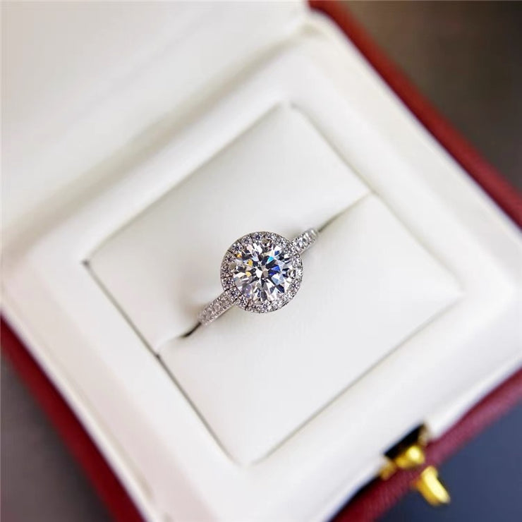 【#03】   (Honey） 925 Sterling Silver Moissanite rings