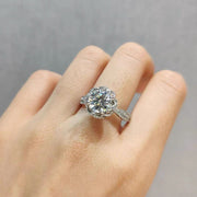 【#13】   (Rose Fountain） 925 Sterling Silver Moissanite rings
