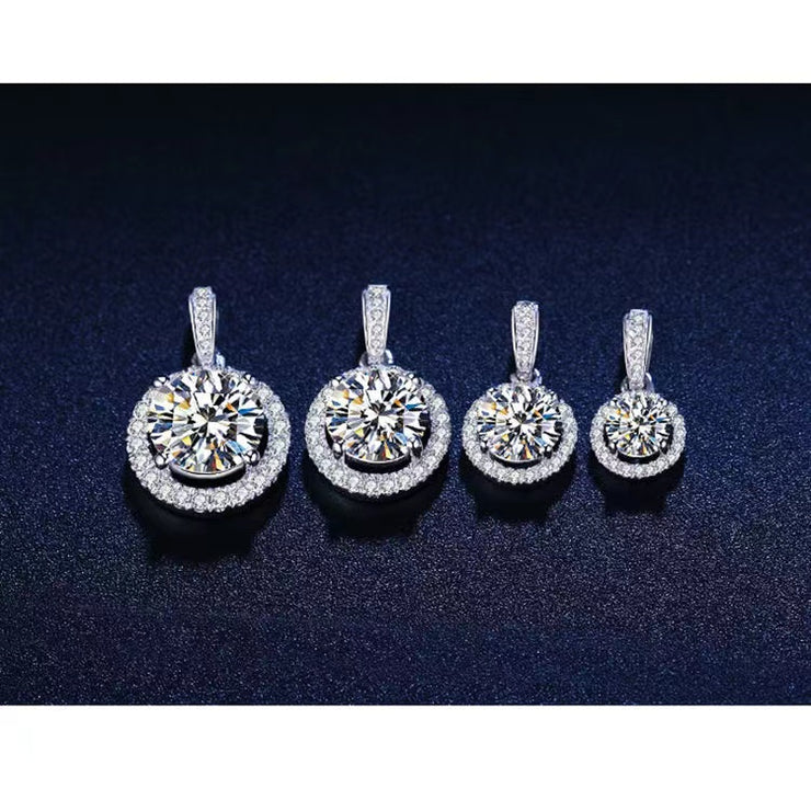 【#25】   ( Rose） 925 Sterling Silver Moissanite pendant