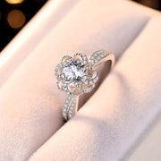 【#13】   (Rose Fountain） 925 Sterling Silver Moissanite rings