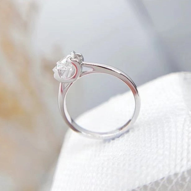 【#07】   (Rainbow） 925 Sterling Silver Moissanite rings