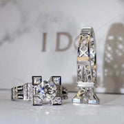 【#12】   (Eiffel Tower） 925 Sterling Silver Moissanite rings