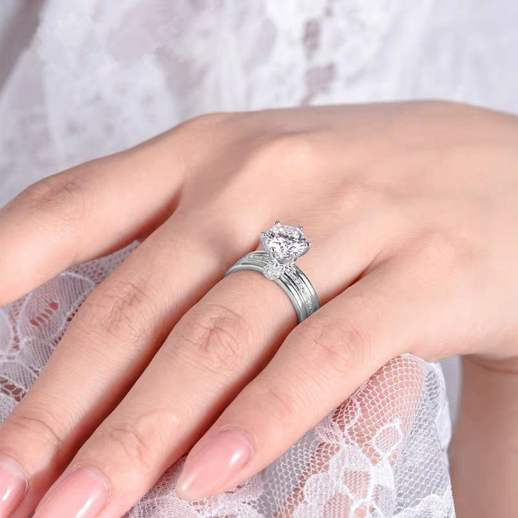 【#05】   (Wishing well） 925 Sterling Silver Moissanite rings