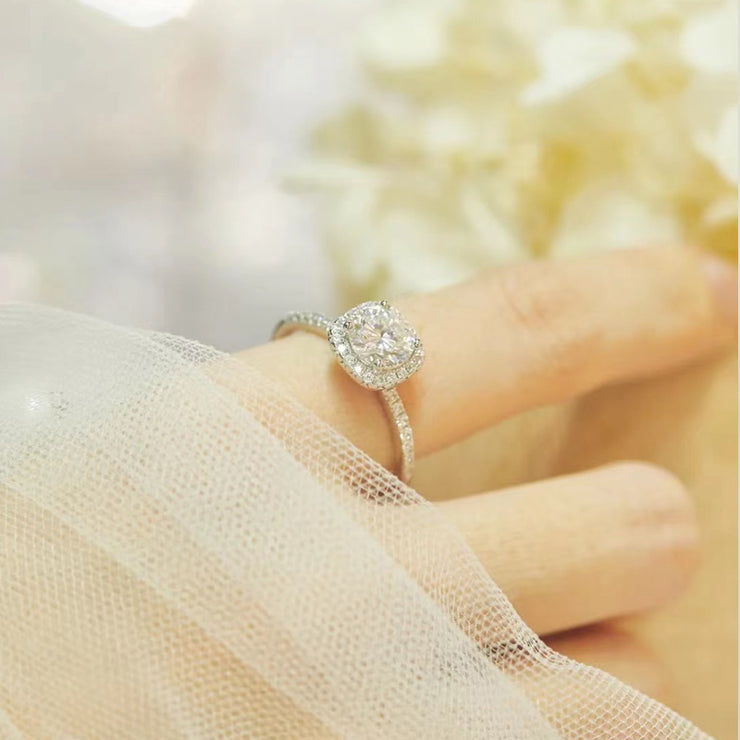 【#04】   (Honey Pricness） 925 Sterling Silver Moissanite rings